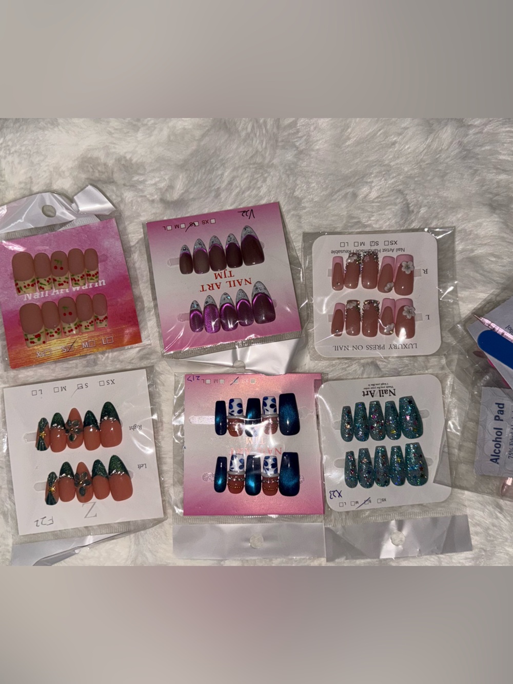 Assorted Press-On Nail Sets - (Size Small)